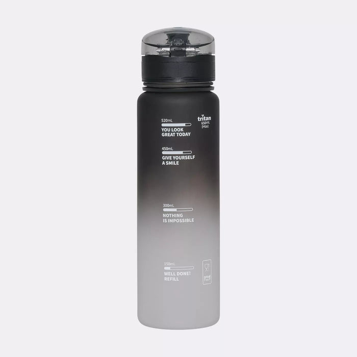 Beckmann Drikkeflaske Med Valgfri Navn 650 ml, Black Gradient